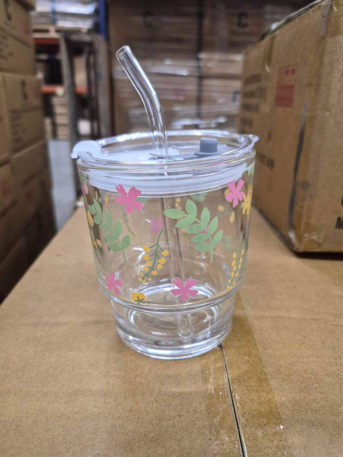 11 Oz Juice Glass Cup | Floral