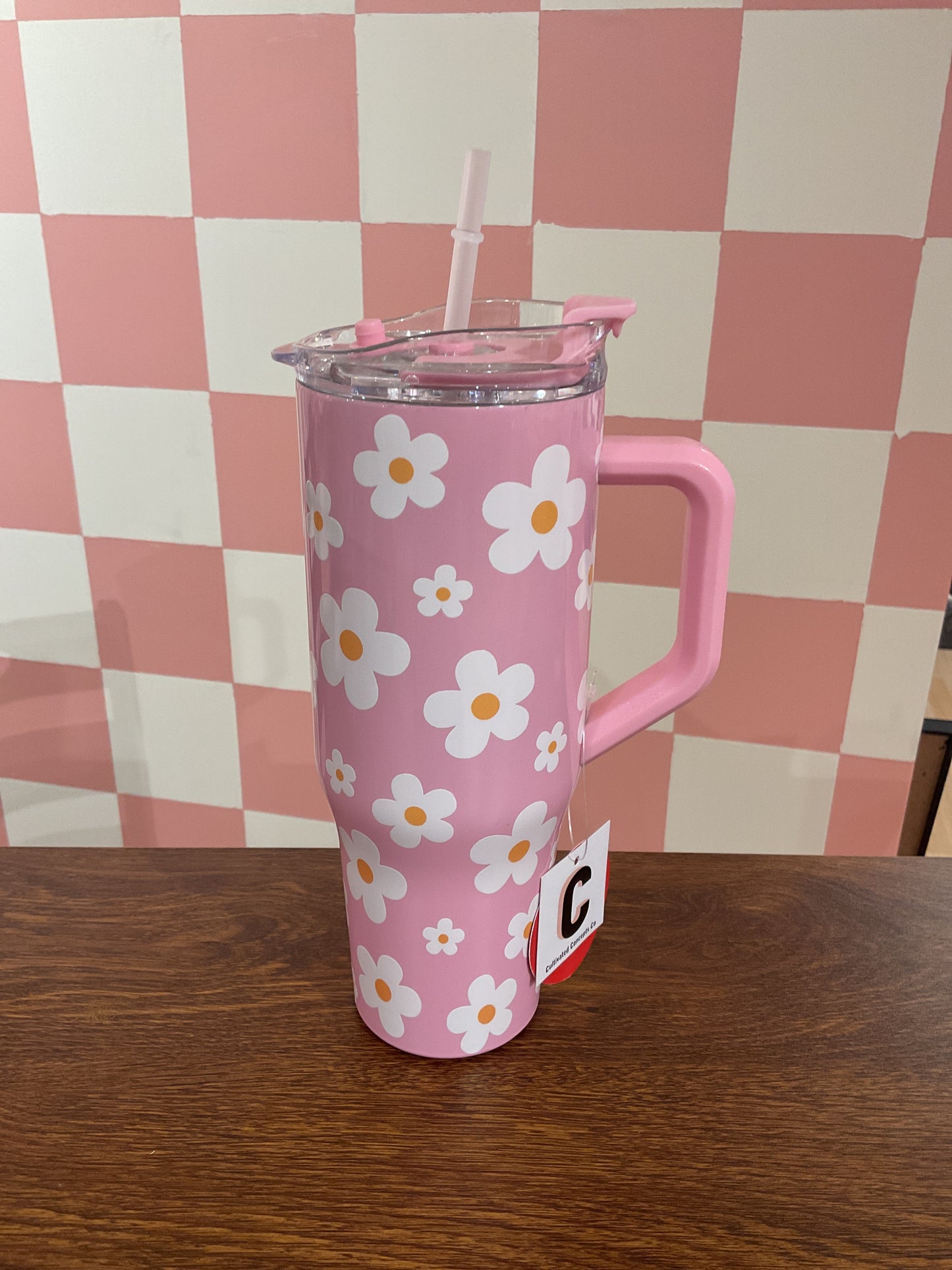 TUMBLER 40OZ / WHITE DAISY