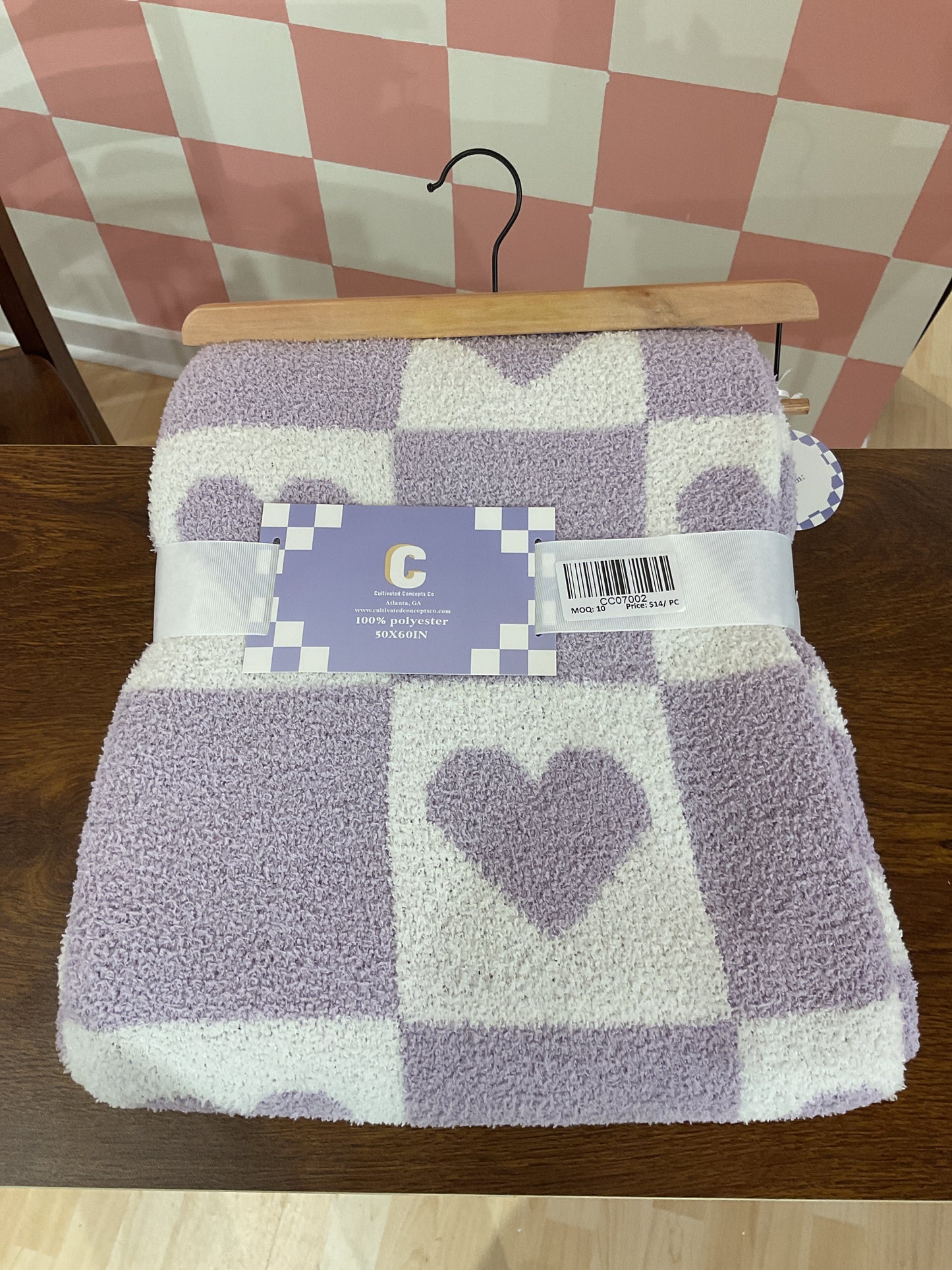 BLANKET PURPLE HEART 60"