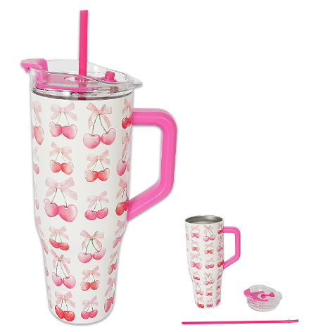 TUMBLER 40OZ / BOW CHERRIES
