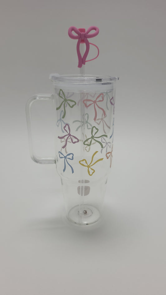 Glass Cup 40 Oz | Bowknot