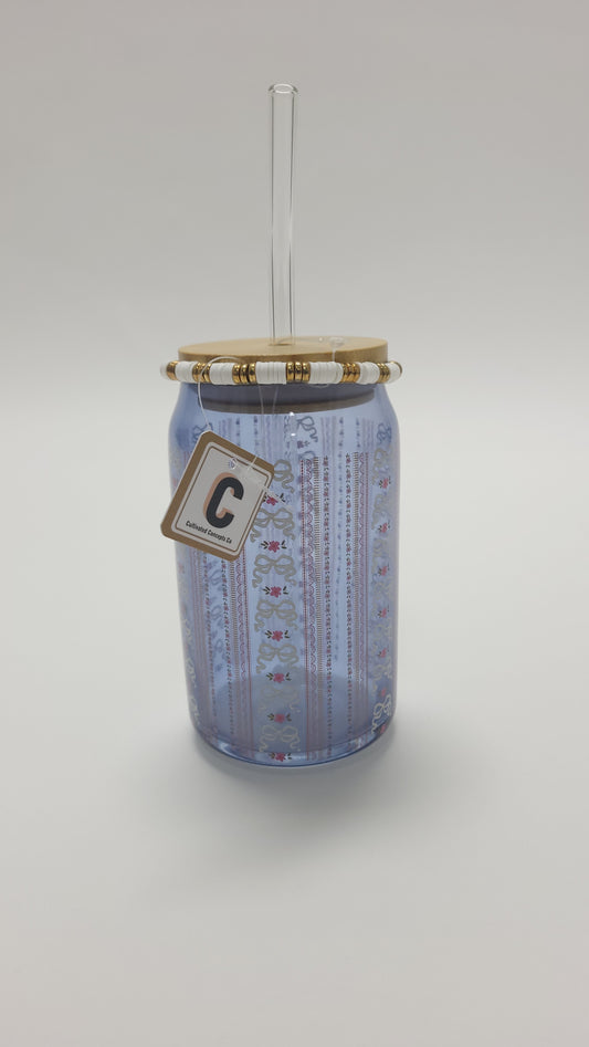 Glass Cup 15 Oz | Blue