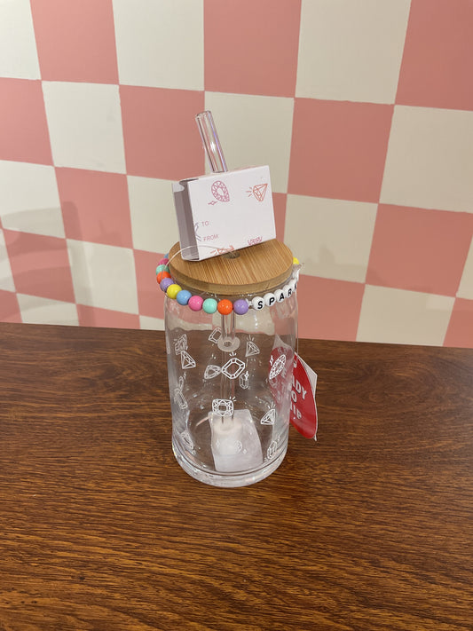 SPARKLE SHINE GLASS CUPS 16 OZ