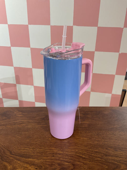 TUMBLER 40OZ / BLUE PINK FADE