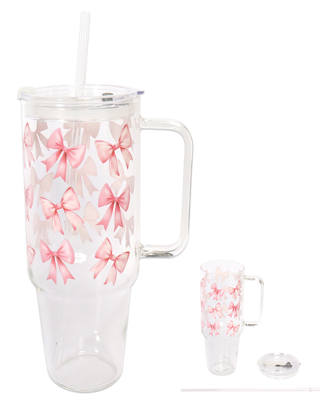 Glass Cups 40oz | Bowknot